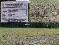 Desa Lubuk Agung Kecewa dengan Hasil Rehabilitasi Lapangan Bola Kaki