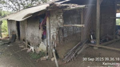 Memprihatikan Gubuk Yang Menjadi Tempat Tinggal Pak Jamun, Kondisi Suda Sangat Rapuh
